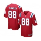 Men's Nike New England Patriots #88 Scott Chandler Game Red Alternate NFL Jersey