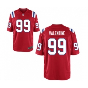 Men's Nike New England Patriots #99 Vincent Valentine Game Red Alternate NFL Jersey