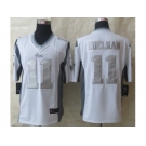 Nike New England Patriots #11 Edelman Platinum White Jerseys[Game]