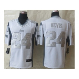 Nike New England Patriots #24 Revis Platinum White Jerseys[Game]