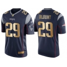 Nike New England Patriots #29 LeGarrette Blount 2016 Christmas Navy Blue Men's NFL Game Golden Edition Jersey