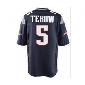 nike nfl jerseys new england patriots #5 tebow dk.blue[game]