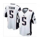 nike nfl jerseys new england patriots #5 tebow white[game]