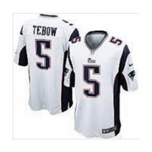 nike nfl jerseys new england patriots #5 tebow white[game]