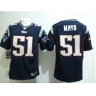 nike nfl jerseys new england patriots #51 jerod mayo blue[game]