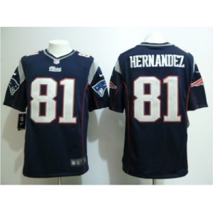 nike nfl jerseys new england patriots #81 hernandez blue[game]