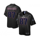 nike nfl jerseys new england patriots #87 gronkowski black reverse fashion[game]