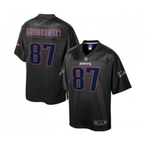 nike nfl jerseys new england patriots #87 gronkowski black reverse fashion[game]