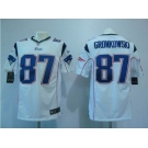 nike nfl jerseys new england patriots #87 gronkowski white[game]