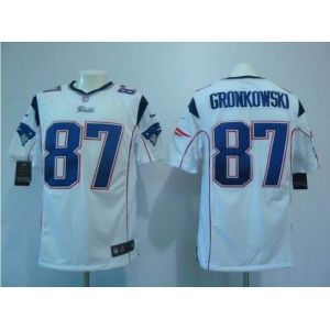 nike nfl jerseys new england patriots #87 gronkowski white[game]