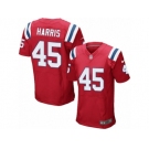 Men Nike New England Patriots #45 David Harris Elite Red Alternate NFL Jersey