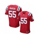 Men Nike New England Patriots #55 Cassius Marsh Elite Red Alternate NFL Jersey