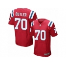 Men Nike New England Patriots #70 Adam Butler Elite Red Alternate NFL Jersey