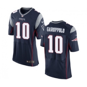 Men's Nike New England Patriots #10 Jimmy Garoppolo Elite Navy Blue Team Color NFL Jersey