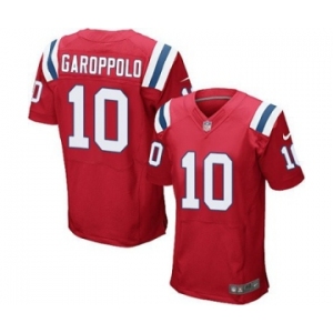 Men's Nike New England Patriots #10 Jimmy Garoppolo Elite Red Alternate NFL Jersey