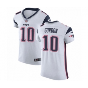 Men's Nike New England Patriots #10 Josh Gordon White Vapor Untouchable Elite Player NFL Jersey