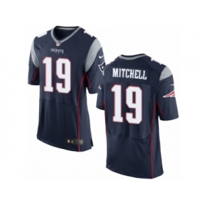 Men's Nike New England Patriots #19 Malcolm Mitchell Elite Navy Blue Team Color NFL Jersey