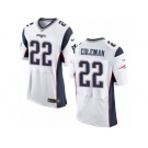 Men's Nike New England Patriots #22 Justin Coleman Elite White NFL Jersey