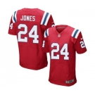 Men's Nike New England Patriots #24 Cyrus Jones Elite Red Alternate NFL Jerseys