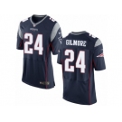 Men's Nike New England Patriots #24 Stephon Gilmore Elite Navy Blue Team Color NFL Jersey