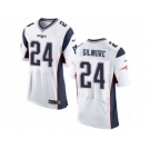 Men's Nike New England Patriots #24 Stephon Gilmore Elite White NFL Jersey