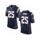 Men's Nike New England Patriots #25 Eric Rowe Elite Navy Blue Team Color NFL Jersey