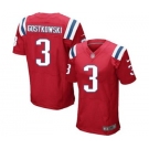 Men's Nike New England Patriots #3 Stephen Gostkowski Elite Red Alternate NFL Jersey