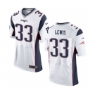 Men's Nike New England Patriots #33 Dion Lewis Elite White NFL Jersey