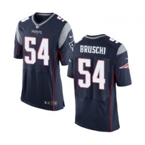 Men's Nike New England Patriots #54 Tedy Bruschi Elite Navy Blue Team Color NFL Jersey