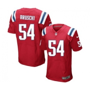 Men's Nike New England Patriots #54 Tedy Bruschi Elite Red Alternate NFL Jersey