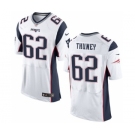 Men's Nike New England Patriots #62 Joe Thuney Elite White NFL Jersey