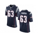 Men's Nike New England Patriots #63 Antonio Garcia Elite Navy Blue Team Color NFL Jersey