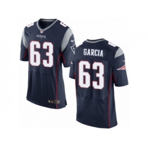 Men's Nike New England Patriots #63 Antonio Garcia Elite Navy Blue Team Color NFL Jersey