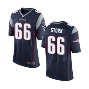 Men's Nike New England Patriots #66 Bryan Stork Elite Navy Blue Team Color NFL Jersey