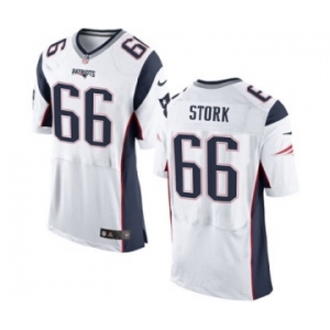 Men's Nike New England Patriots #66 Bryan Stork Elite White NFL Jersey