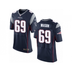 Men's Nike New England Patriots #69 Shaq Mason Elite Navy Blue Team Color NFL Jersey