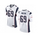 Men's Nike New England Patriots #69 Shaq Mason Elite White NFL Jersey