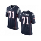 Men's Nike New England Patriots #71 Cameron Fleming Elite Navy Blue Team Color NFL Jersey