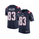 Men's Nike New England Patriots #83 Dwayne Allen Elite Navy Blue Rush NFL Jersey