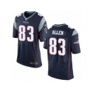 Men's Nike New England Patriots #83 Dwayne Allen Elite Navy Blue Team Color NFL Jersey