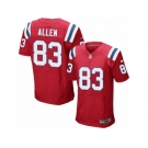 Men's Nike New England Patriots #83 Dwayne Allen Elite Red Alternate NFL Jersey