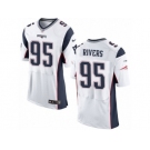 Men's Nike New England Patriots #95 Derek Rivers Elite White NFL Jersey