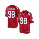 Men's Nike New England Patriots #98 Trey Flowers Limited Red Alternate NFL Jersey