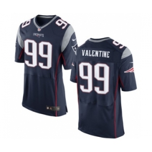 Men's Nike New England Patriots #99 Vincent Valentine Elite Navy Blue Team Color NFL Jersey