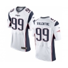 Men's Nike New England Patriots #99 Vincent Valentine Elite White NFL Jersey