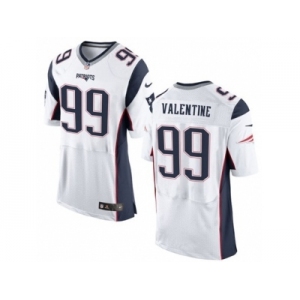 Men's Nike New England Patriots #99 Vincent Valentine Elite White NFL Jersey