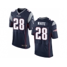 Nike New England Patriots #28 James White Navy Blue jerseys[Elite]