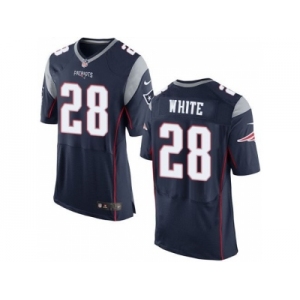 Nike New England Patriots #28 James White Navy Blue jerseys[Elite]