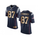 Nike New England Patriots #87 Rob Gronkowski Navy Blue Team Color Men's Stitched NFL New Elite Gold Jersey