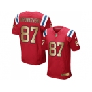 Nike New England Patriots #87 Rob Gronkowski Red Alternate Men's Stitched NFL Elite Gold Jersey